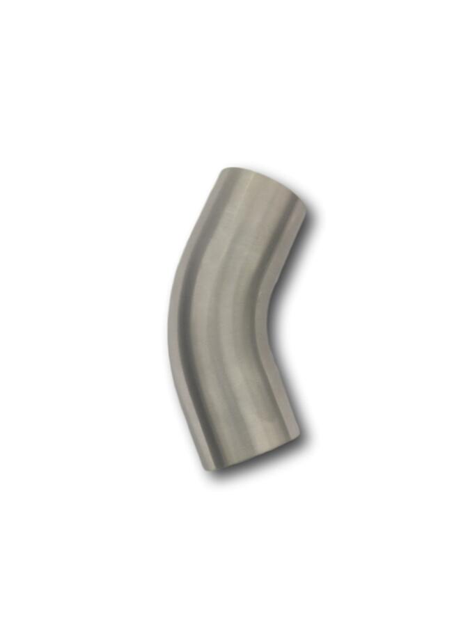 ExoFlow 2.5" Stainless Steel Exhaust Pipe Mandrel Bend – 316 Grade, 45 Degree Short Leg