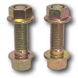 EXHAUST FLANGE PLATE BOLTS WITH FLANGE NUTS  SET OF 2 MILD STEEL M10-1.25x35mm