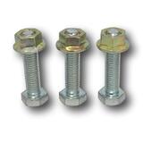 EXHAUST FLANGE PLATE BOLTS WITH FLANGE NUTS SET OF 3 MILD STEEL M8-1.25x30mm