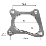 TURBO GASKET LATE J20-25 OUTLET  3 LAYER STAINLESS STEEL PERMASEAL