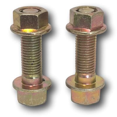 EXHAUST FLANGE PLATE BOLTS WITH FLANGE NUTS  SET OF 2 MILD STEEL M10-1.25x35mm