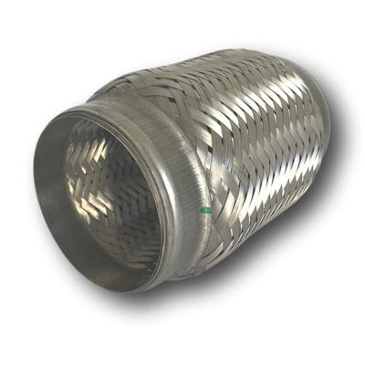 EXHAUST FLEX BELLOW 2 1/2" x 6" STAINLESS STEEL DOUBLE BRAID