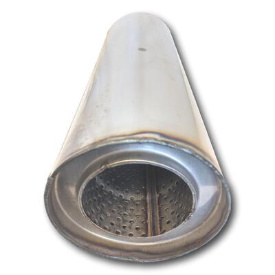 3" Round Muffler 5" Body 14 Long Stainless Steel High Flow Muffler CTR/CTR