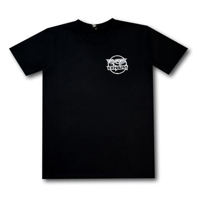 ECS Tee Black T-Shirt With Front ECS Logo and Back Logo Design - Small