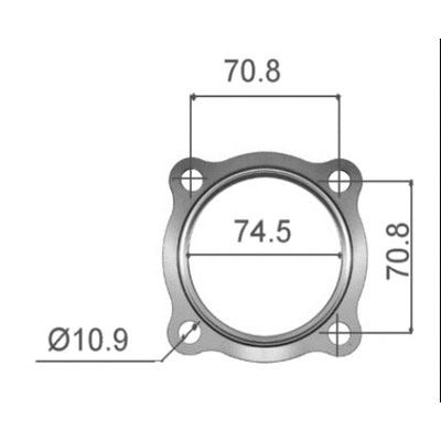 TURBO GASKET GT35 OUTLET  5 LAYER STAINLESS STEEL PERMASEAL