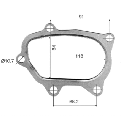 TURBO GASKET EARLY J20-25 OUTLET  5 LAYER STAINLESS STEEL PERMASEAL