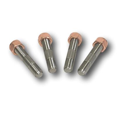 INCONEL TURBO STUD & COPPER LOCK NUT SET OF 4 - M8 X 1.25 X 45MM LONG